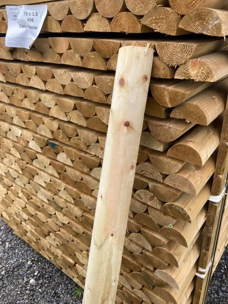 Polokoulatina ø7 100cm impregnovaná