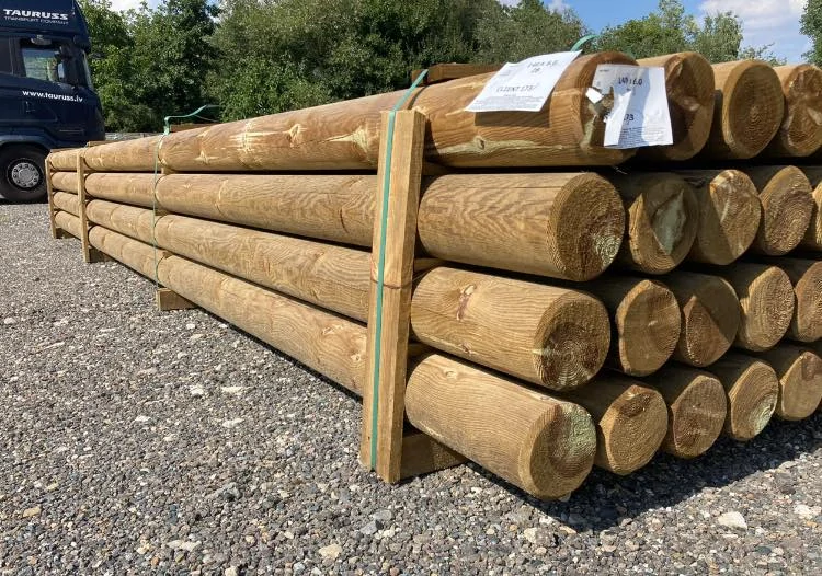 Palisáda 300cm ø14 sušená impregnovaná